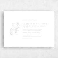 Grey Wedding Invitation - Creston Landscape Letterpress