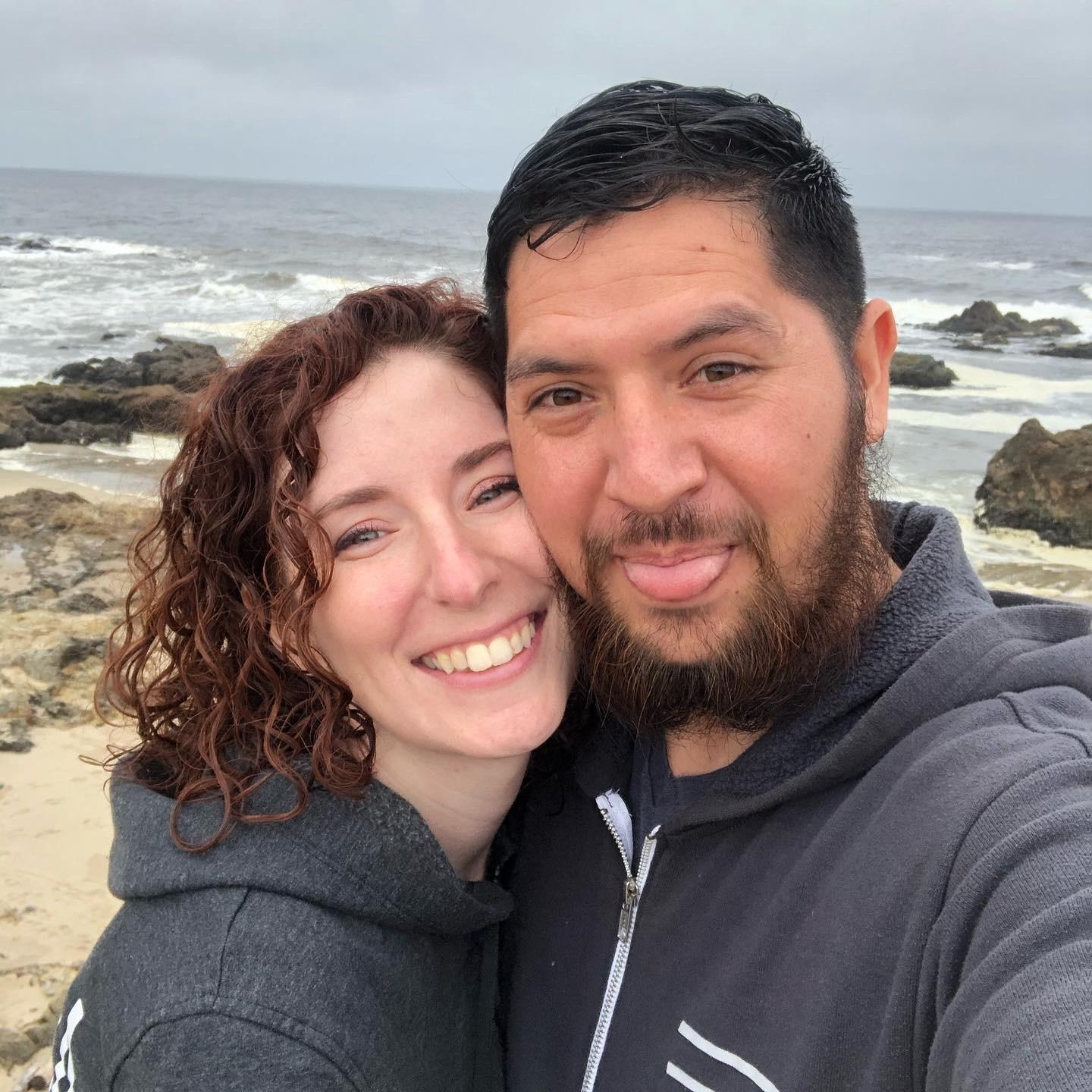 A beach day with Ashley's mom, Deb. This perfectly showcases Evan's always silly nature.