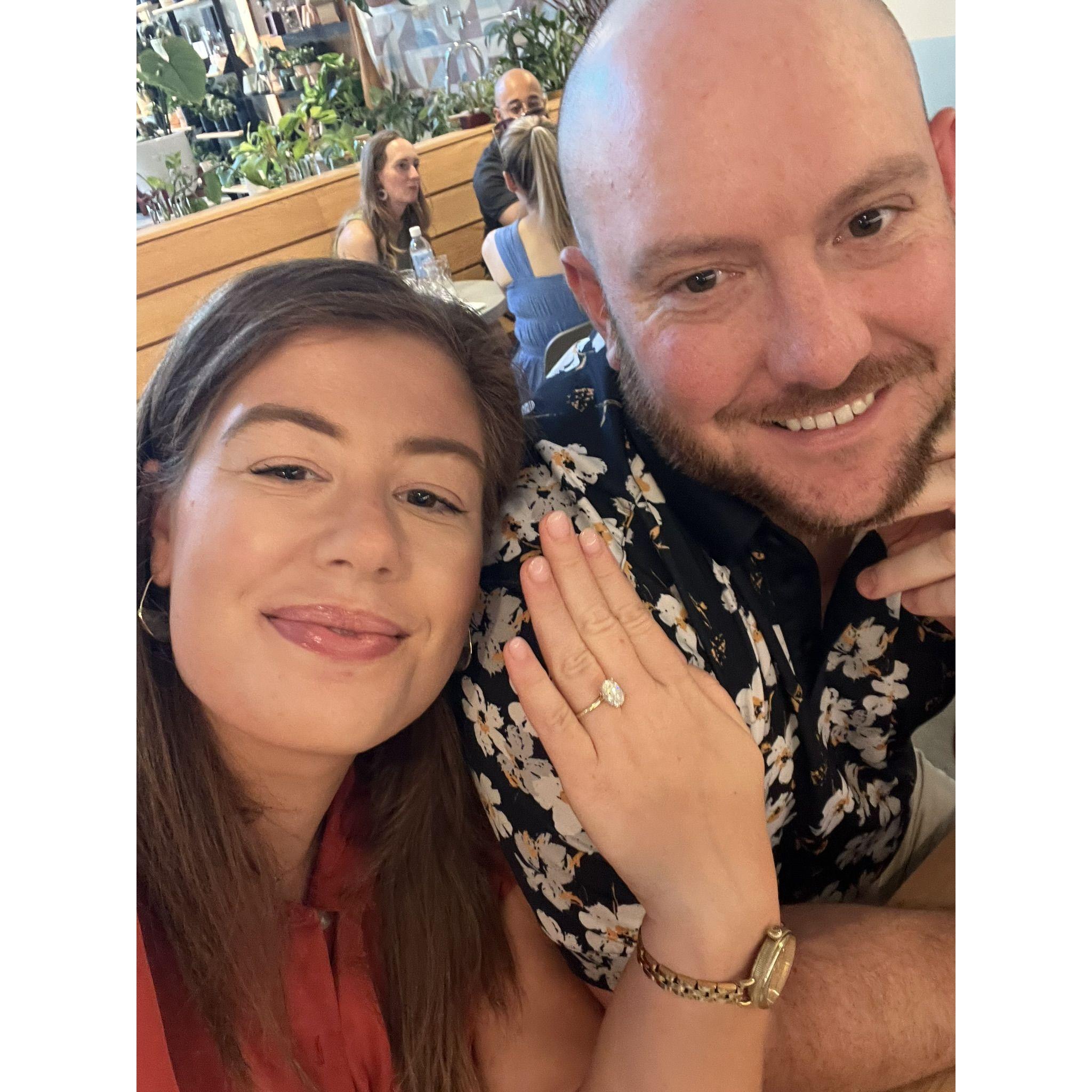 First selfie as fiancés!