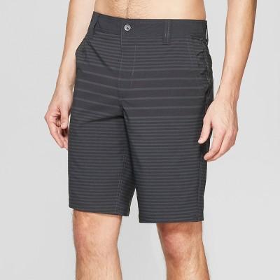 Men's 10.5" Striped Hybrid Swim Shorts - Goodfellow & Co™ Black
