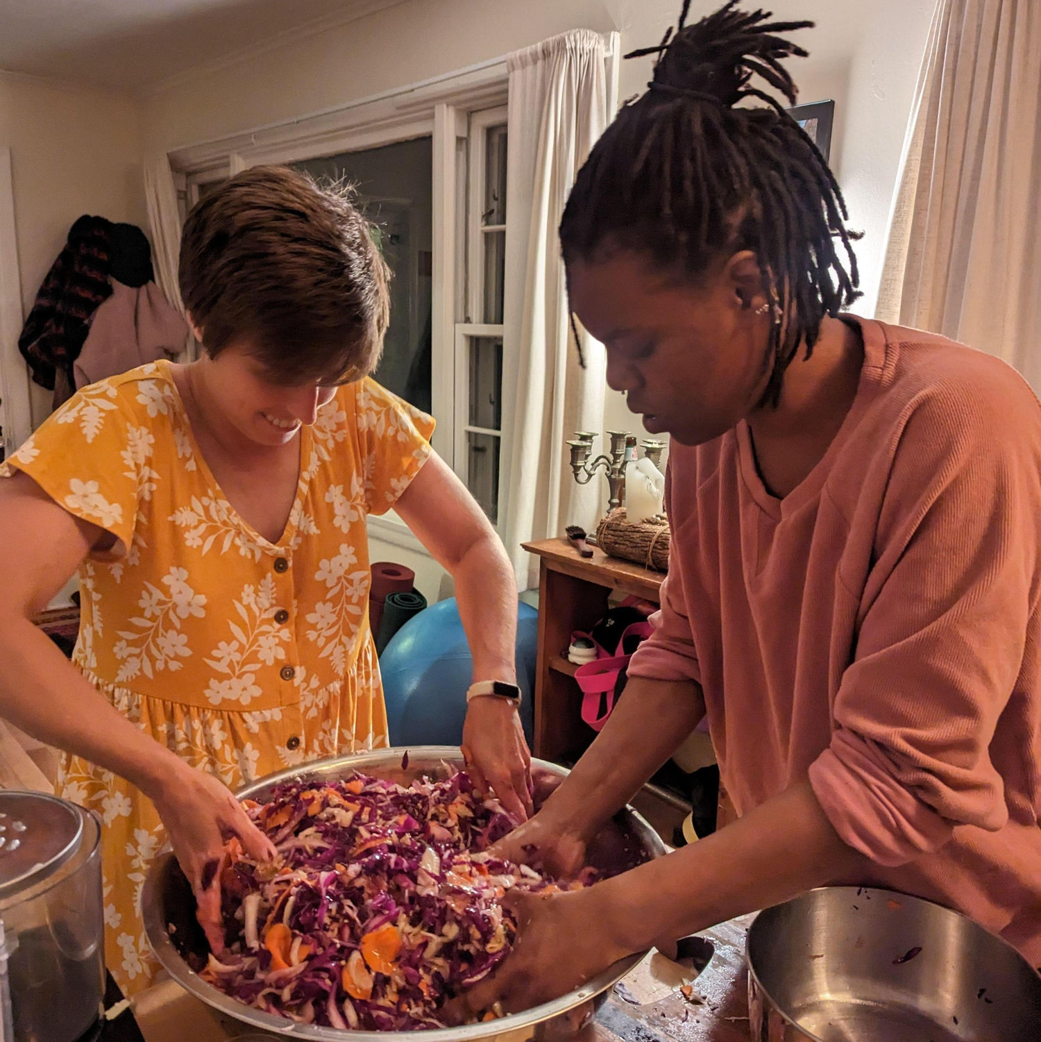 We love making a home together <3... and making kraut!