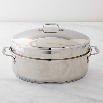All Clad Stainless-Steel Covered Oval Roasting Pan