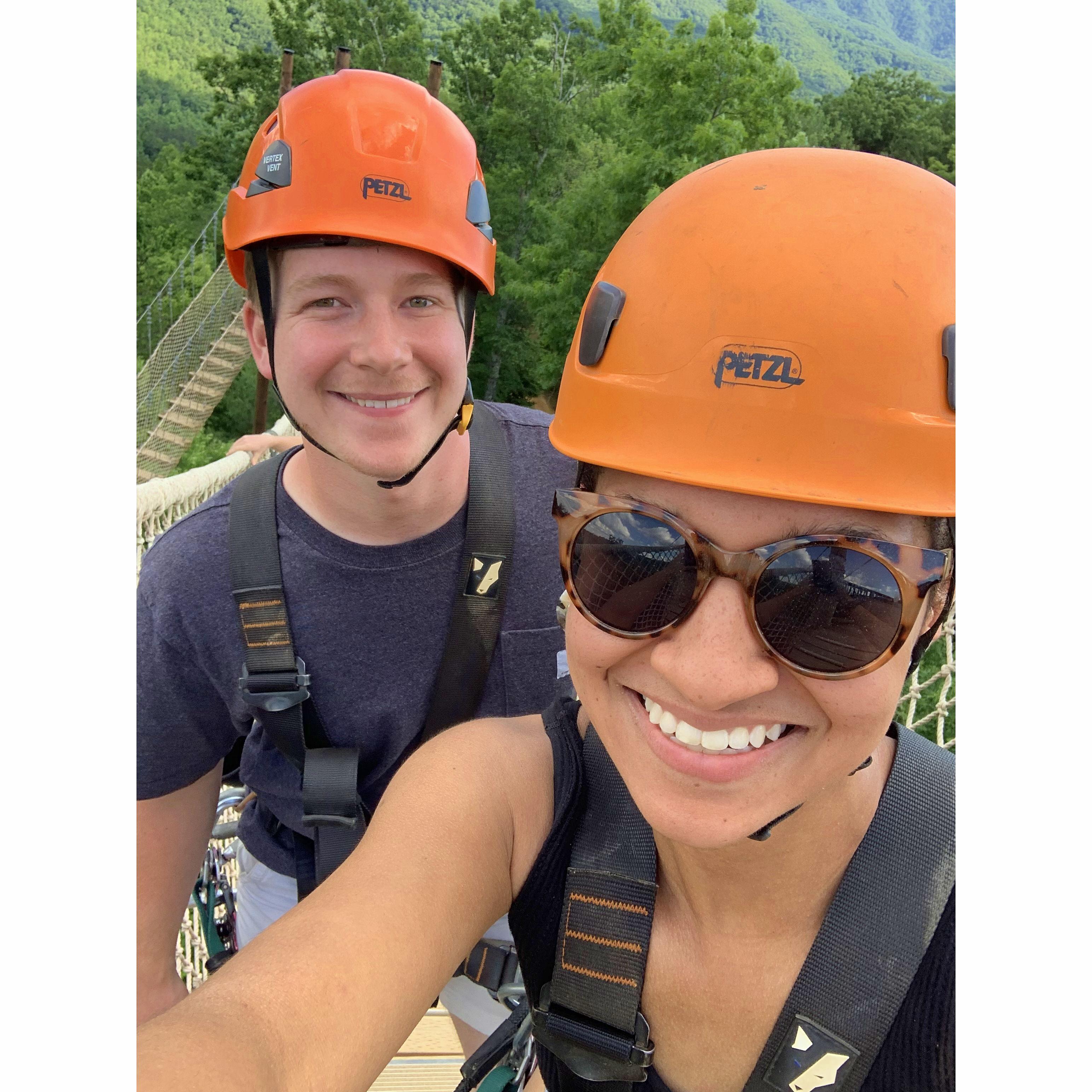 Ziplining for Mark's 20th birthday⛰️