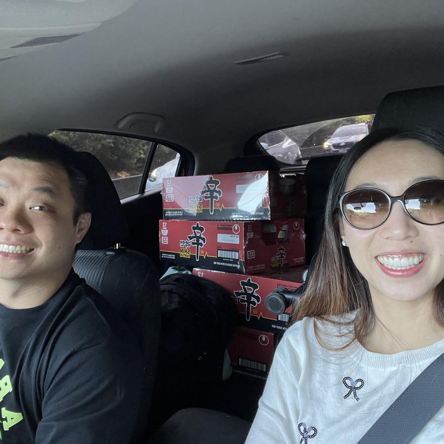 Driving to EM Retreat with ramen supplies