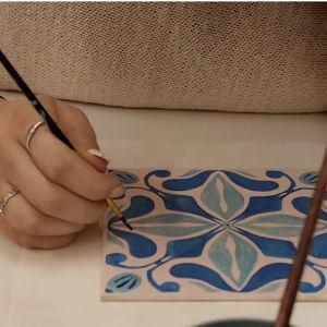 Ceramic Tile Painting Class in Portugal