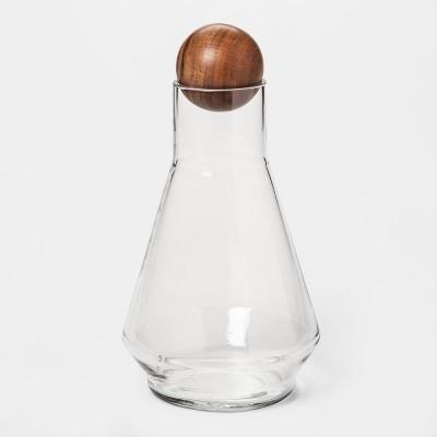 Glass Whiskey Decanter with Wood Stopper 44.3oz - Project 62™