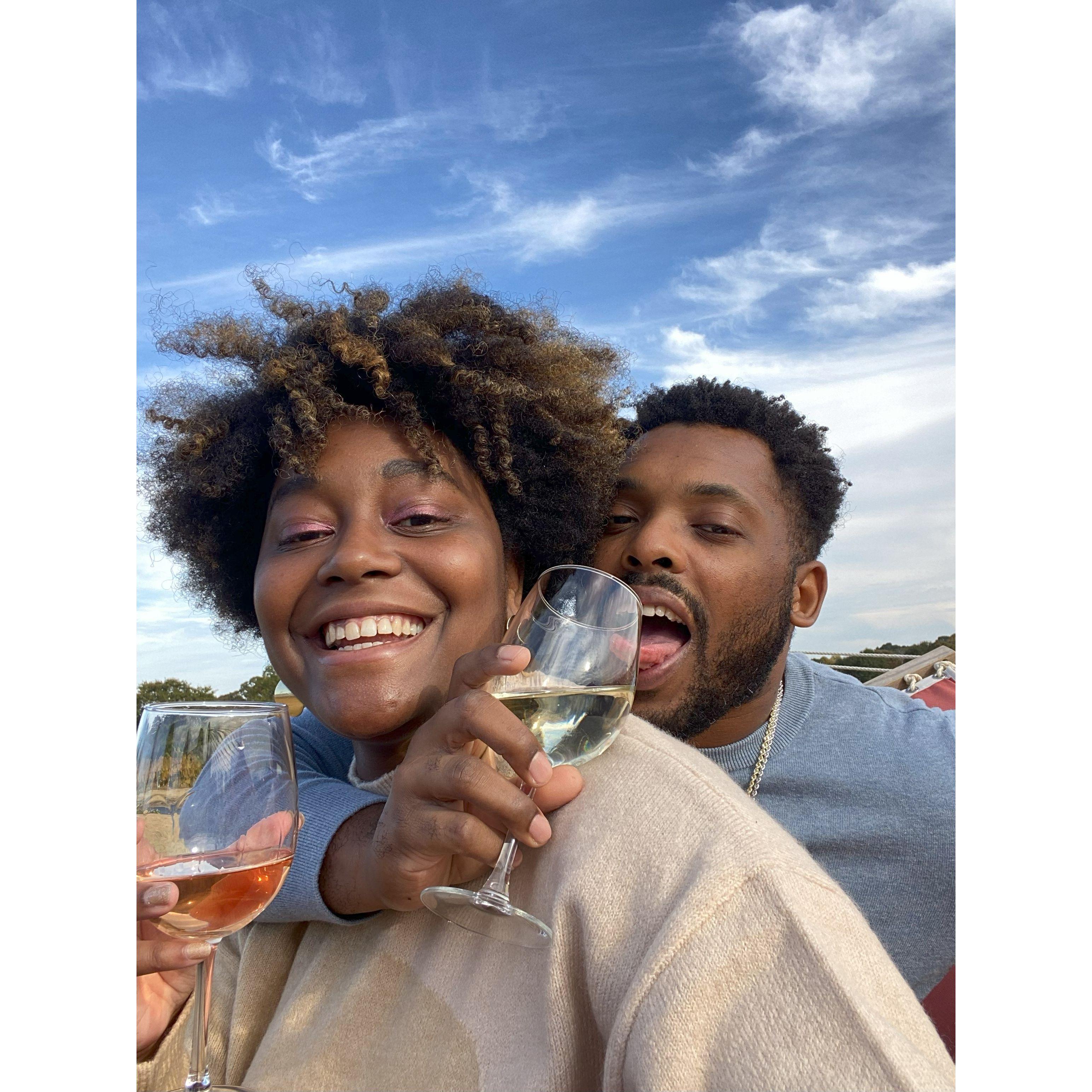 Our first wine tasting!