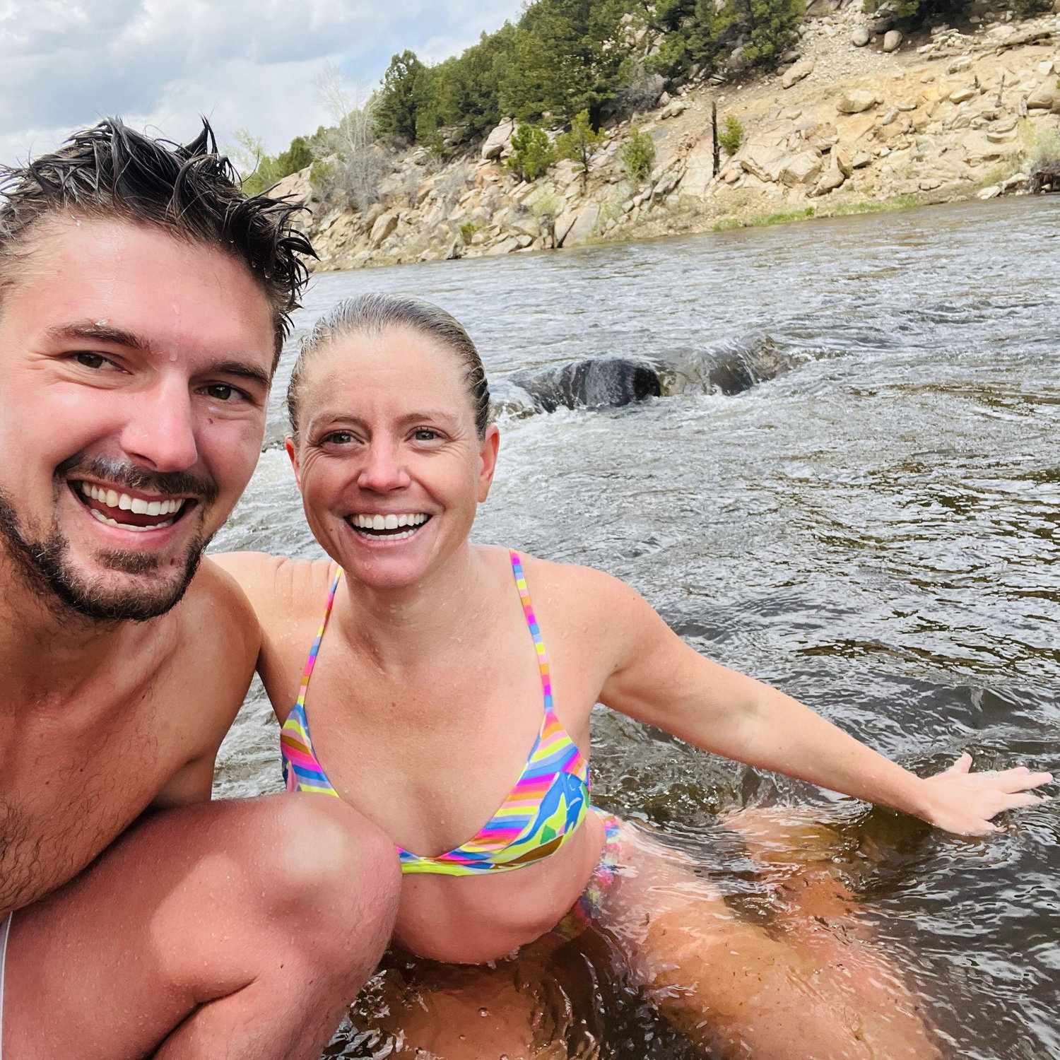 Cold plunging together has been a theme over the course of our relationship, even since the very first date!