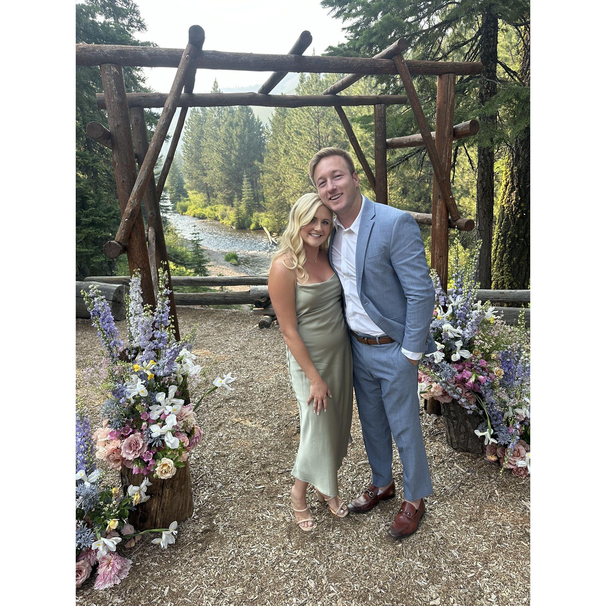 We absolutely love attending our friends' and family members' weddings! Since 2020, we have attended 19 weddings together! This photo is from Courtney and Declan's wedding in Bend, Oregon!