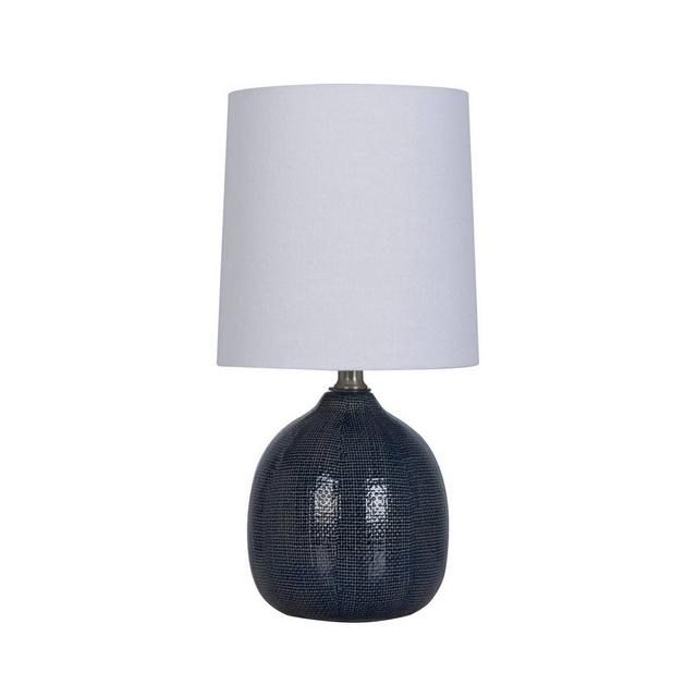Textured Ceramic Mini Accent Lamp Navy - Threshold™