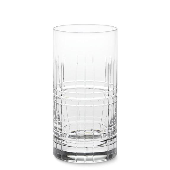 Williams Sonoma MacLean Cut Crystal High Ball Glasses, Set of 4