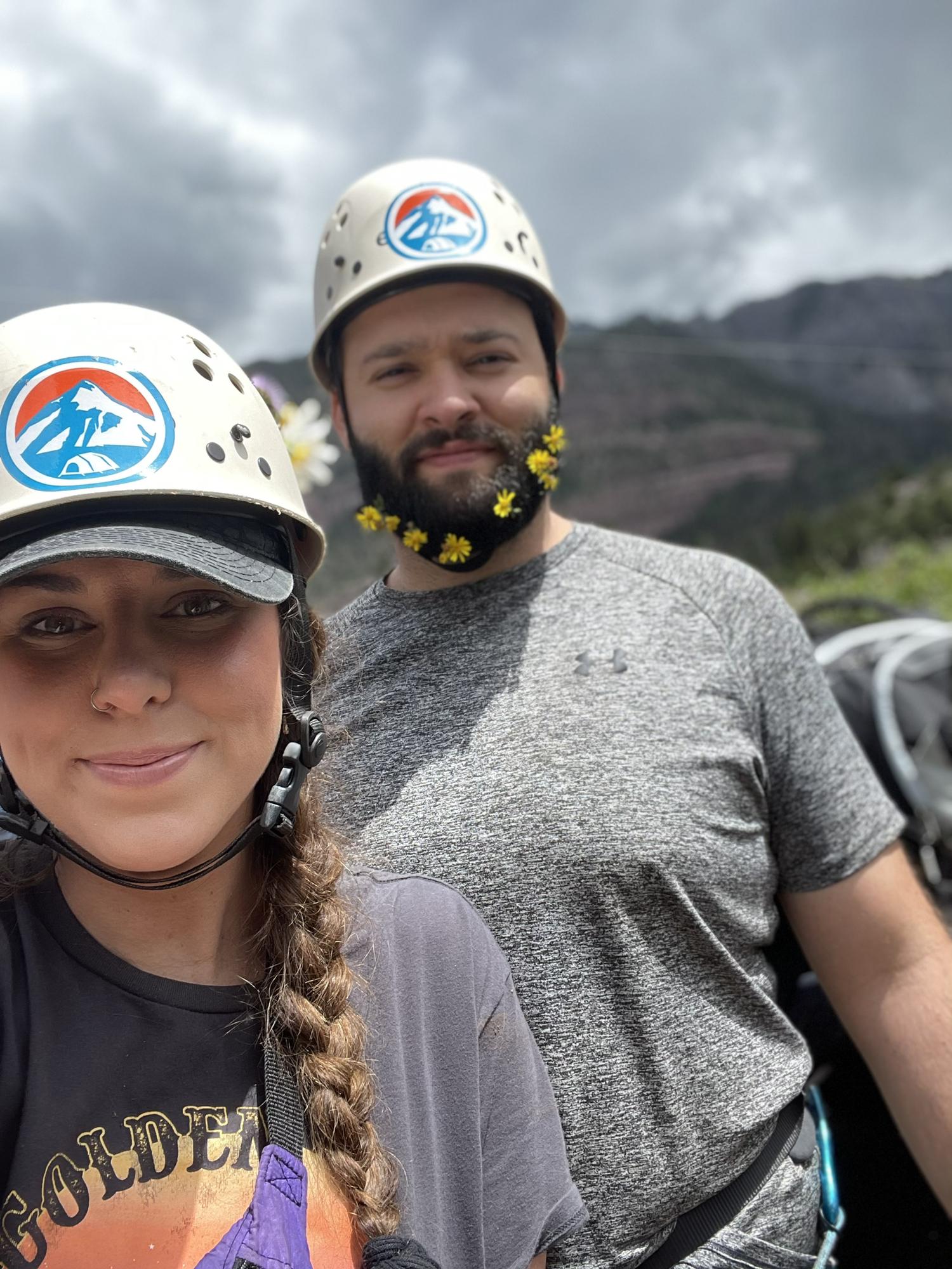 Logan rocking the flower beard in Telluride, Colorado.