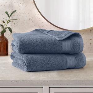 Towel Set - 2 Bath Towels in Blue