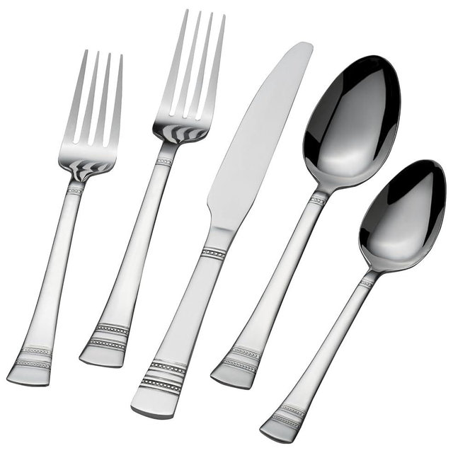 International Silver Kensington 51-Piece Stainless Steel Flatware Set, Service for 8