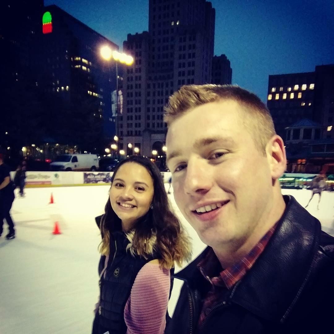 Our 1st Picture Together, skating in Providence 2017