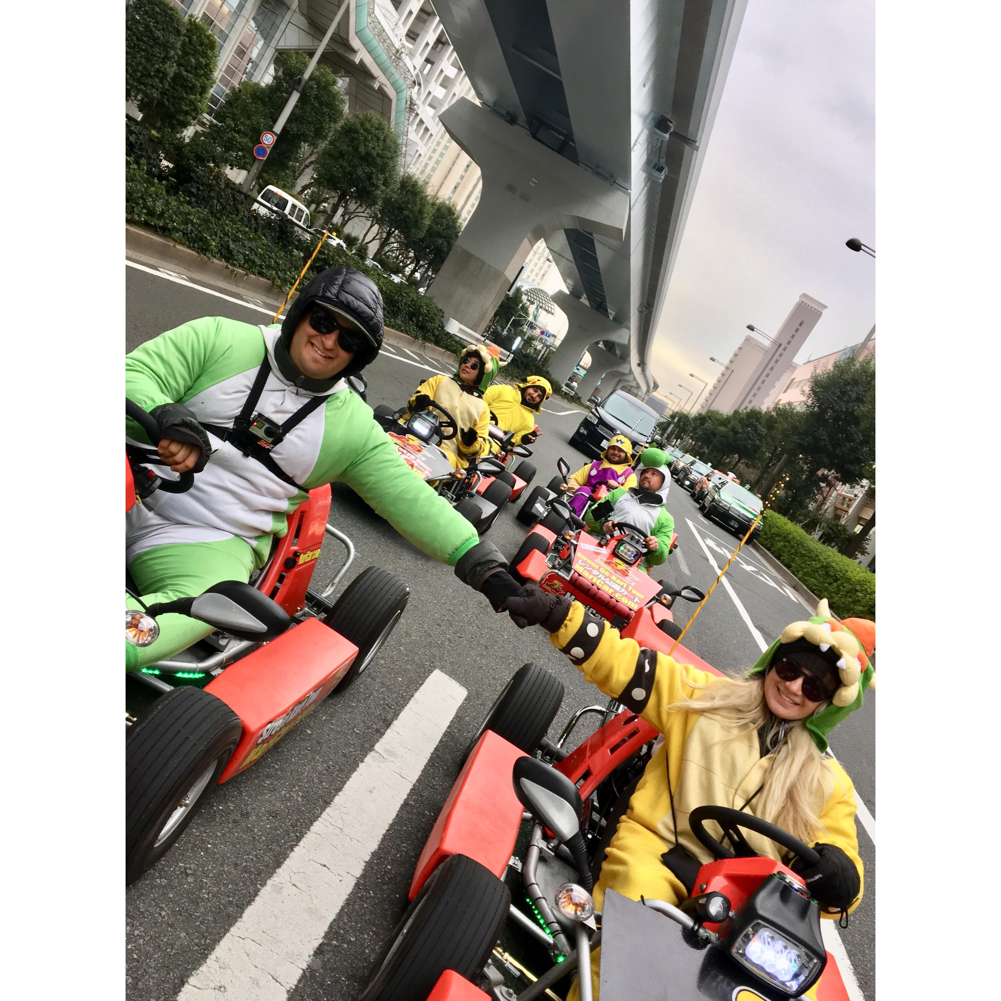 Dressed up as Super Mario characters and gokarted around the streets of Tokyo