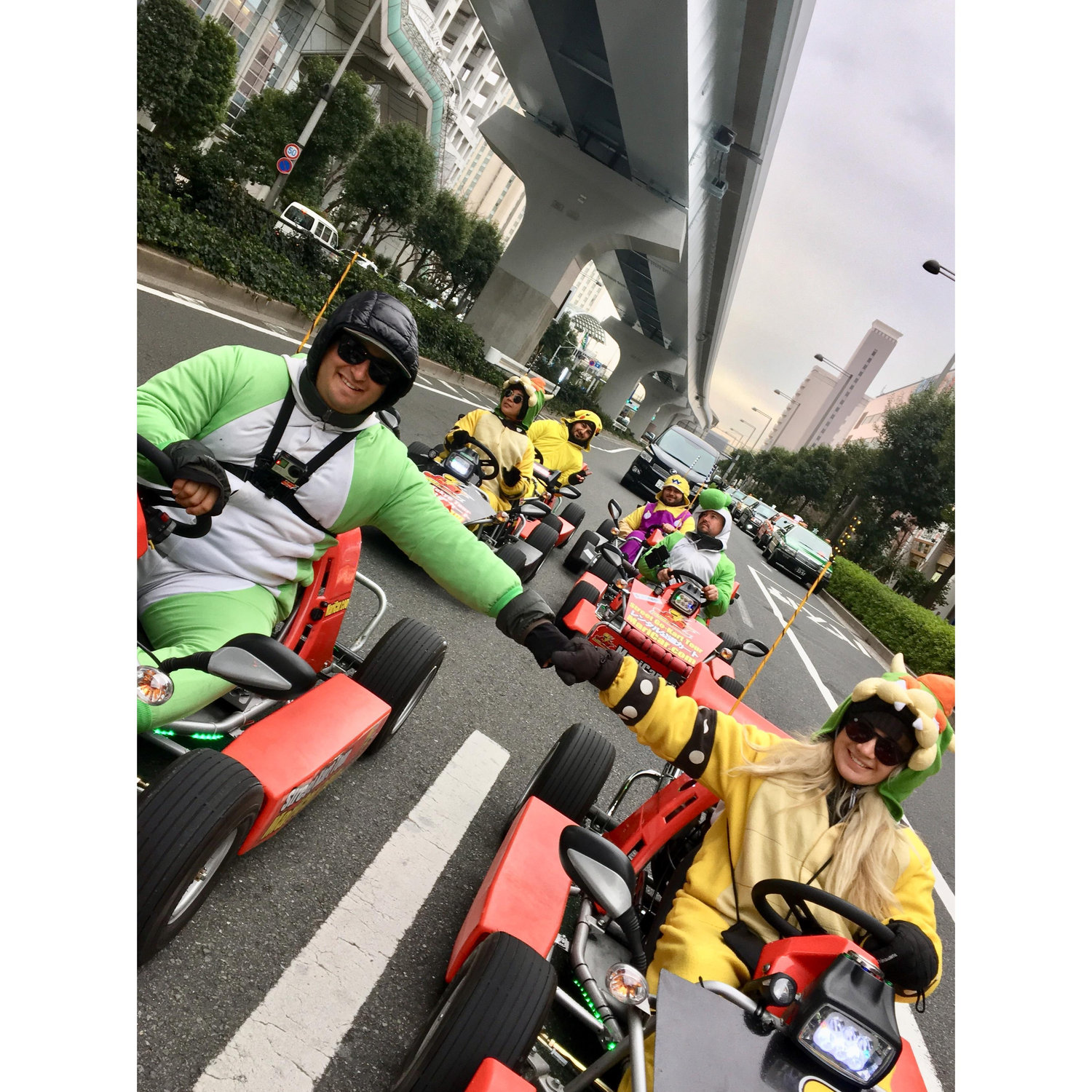 Dressed up as Super Mario characters and gokarted around the streets of Tokyo