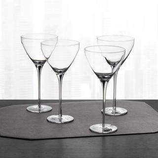 Hotel Collection - Black Stem Martini Glasses, Set of 4