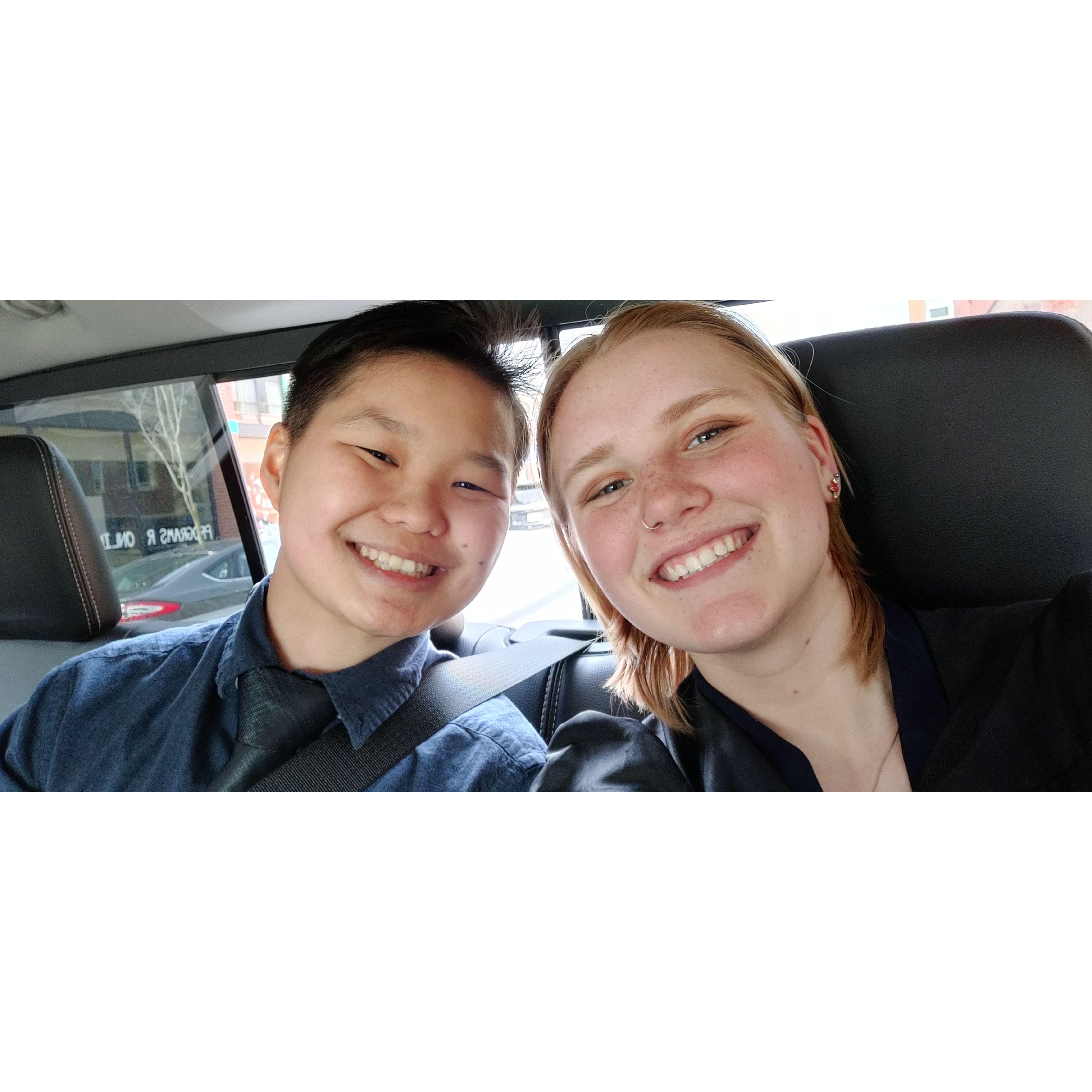 On our way to Bria's biology graduation at U of M.