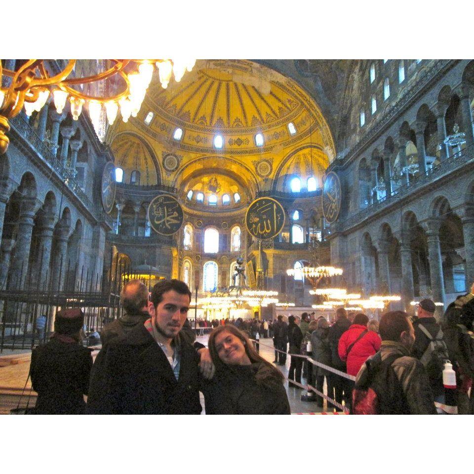 2013: the Blue Mosque in Istanbul. 

Legend tells this lil' Turkish trip was the turning point in the relationship.  Friends -> maybe more than friends?