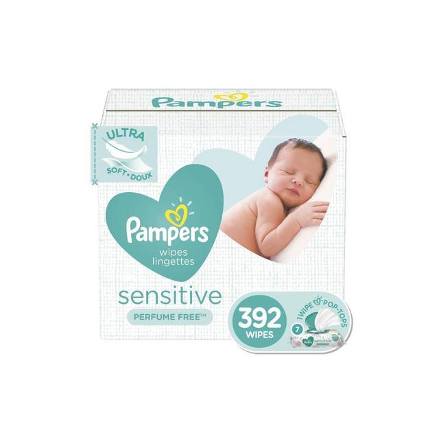 Pampers Sensitive Baby Wipes 7x Pop-Top Pack - 392ct
