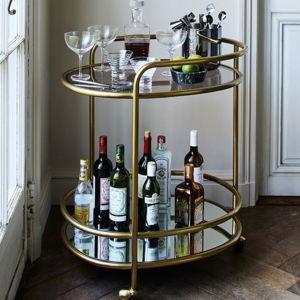 West Elm Albee Bar Cart - Antique Brass