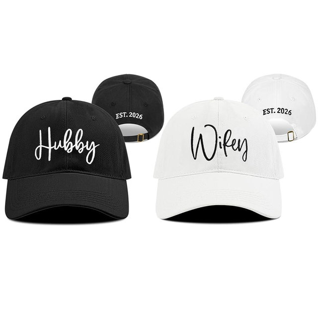 Embroidered Baseball Cap Women Men Engagement Anniversary Honeymoon Wedding Gifts Newlyweds Couples Adjustable Hats