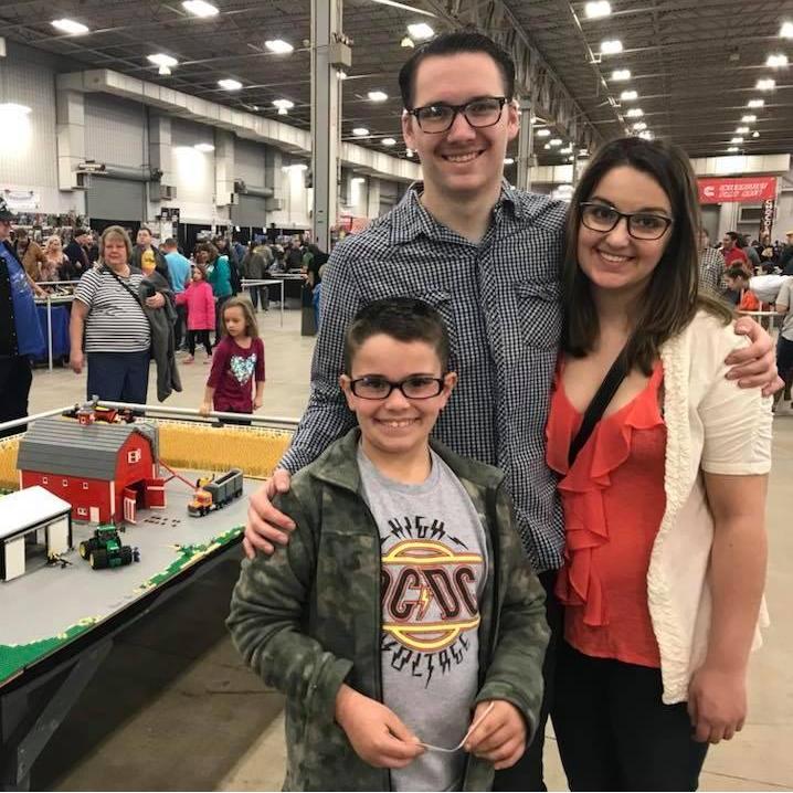 Drew, Makayla, and Trenton at the lego expo