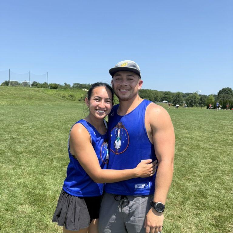 we play ultimate frisbee, and this is our first year playing together!