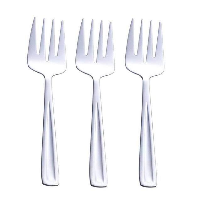 GoGeiLi Stainless Steel Large Serving Fork Set, 9.5-inch Big Serving Fork for Party, Banquet, Buffet, Dishwasher Safe, Set of 3
