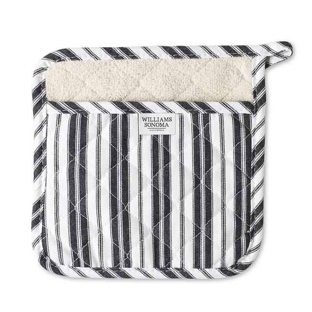 Williams Sonoma Striped Potholder, Jet Black