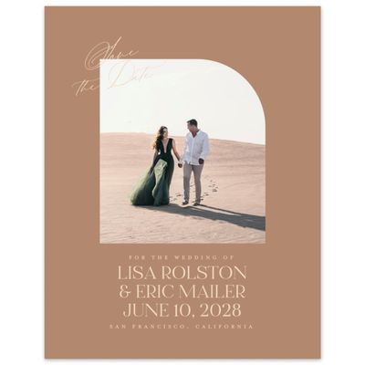 Camel, Brown Wedding Digital Save the Date - Menton Photo