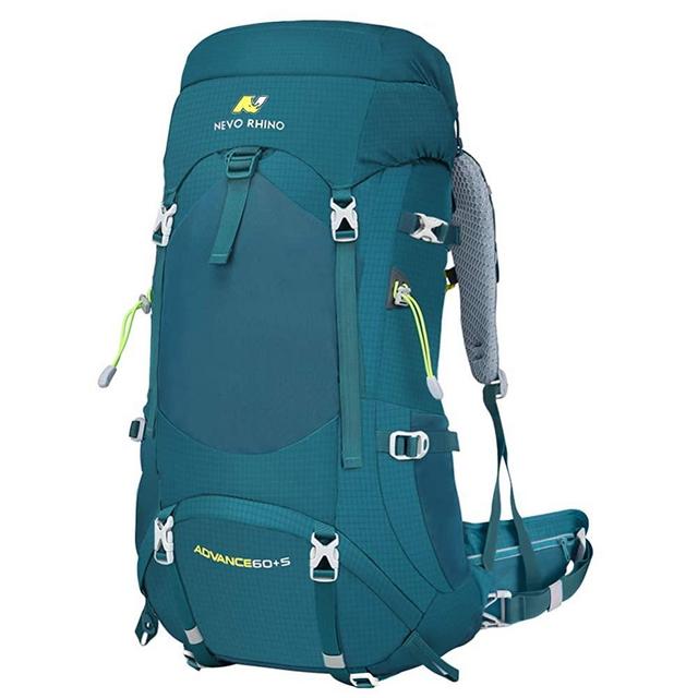 N NEVO Rhino Hiking Backpack,Internal Frame Hiking Backpack 40/50/60/65/80L, Moutain Climbing Bag, Waterproof Camping Backpack Daypack for Women&Men