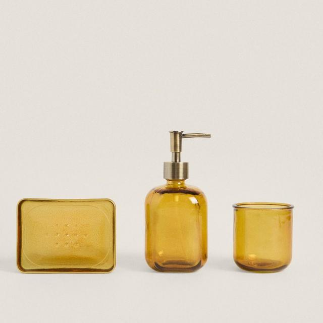 COLORED GLASS BATHROOM SET