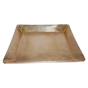 Squared Hammered Tray with Gold Finish - Threshold™