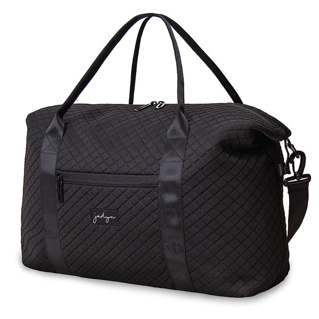 Jadyn Lola Travel Bag, Weekender/Overnight Duffel, Gym Tote Bag for Women, Men (Diamond Black)