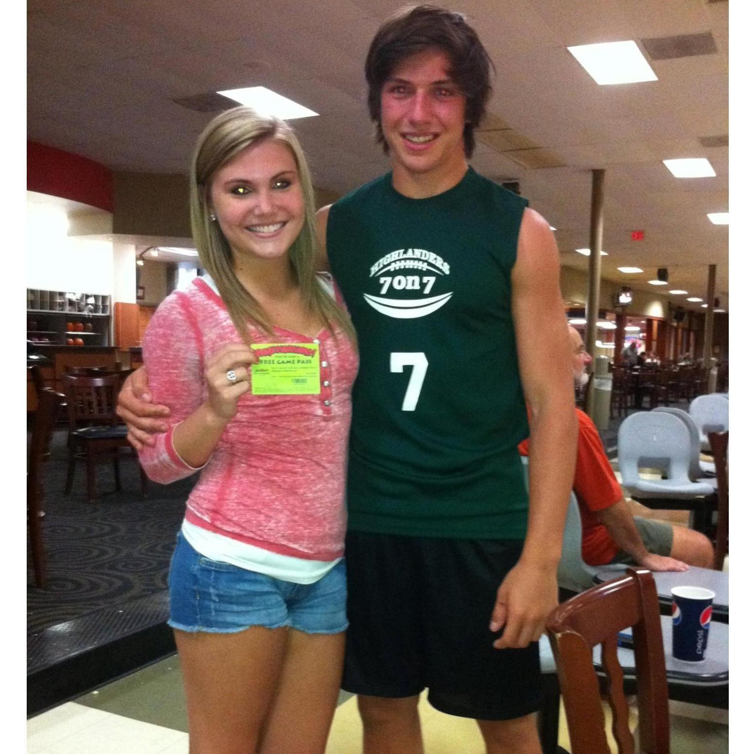 2011 - First date and he played to *win*—no easy strikes! But hey, at least it was a fun way to break the ice!