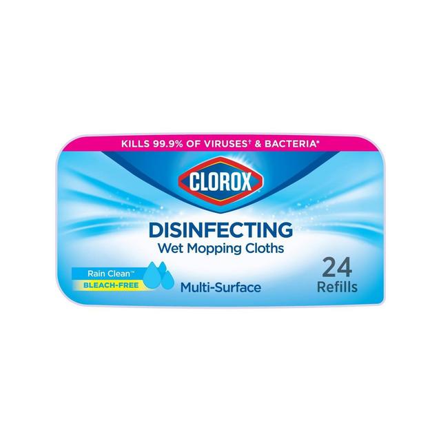 Clorox Disinfecting Mopping Cloth - Rain Clean - 24ct