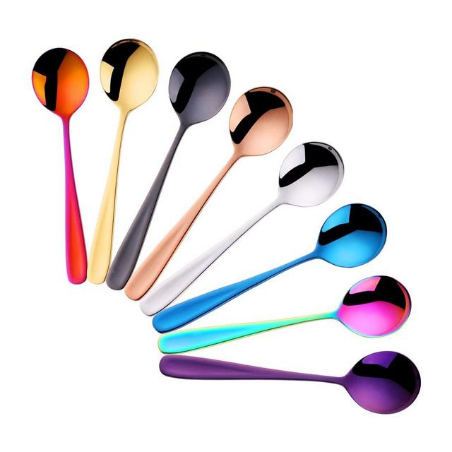 DecorRack Dinner Spoons, Stainless Steel Table Spoons, Flatware (Set of 12)