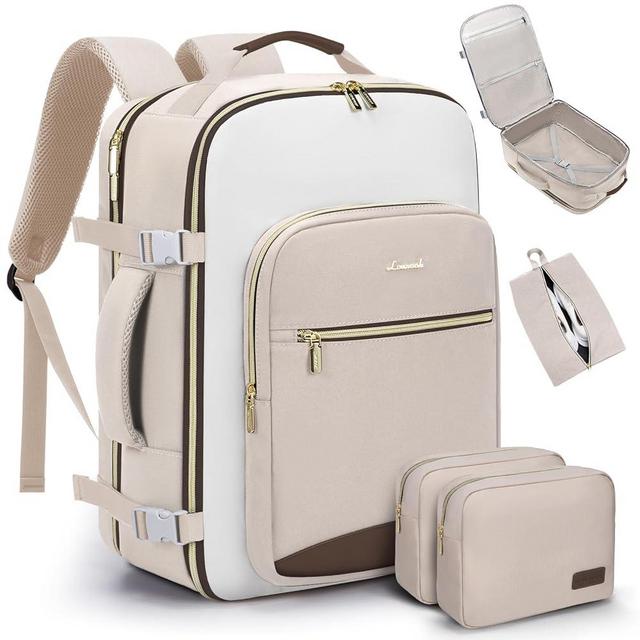 LOVEVOOK 50L Carry on Backpack for Women & Men with 3 Packing Cubes, Large Travel Backpack for Airplanes, TSA Personal Item Travel Bag with Laptop Pocket, Travel Essentials Airline Approved