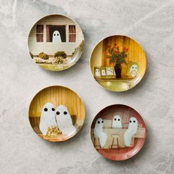 Angela Deane Ghosts Appetizer Plate Sets