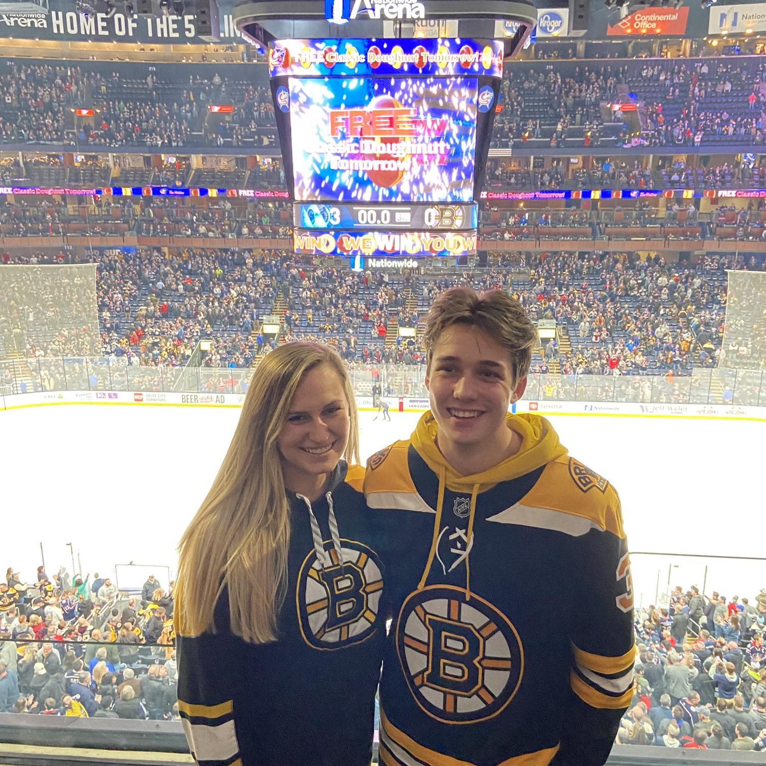 Taylors first Bruins game