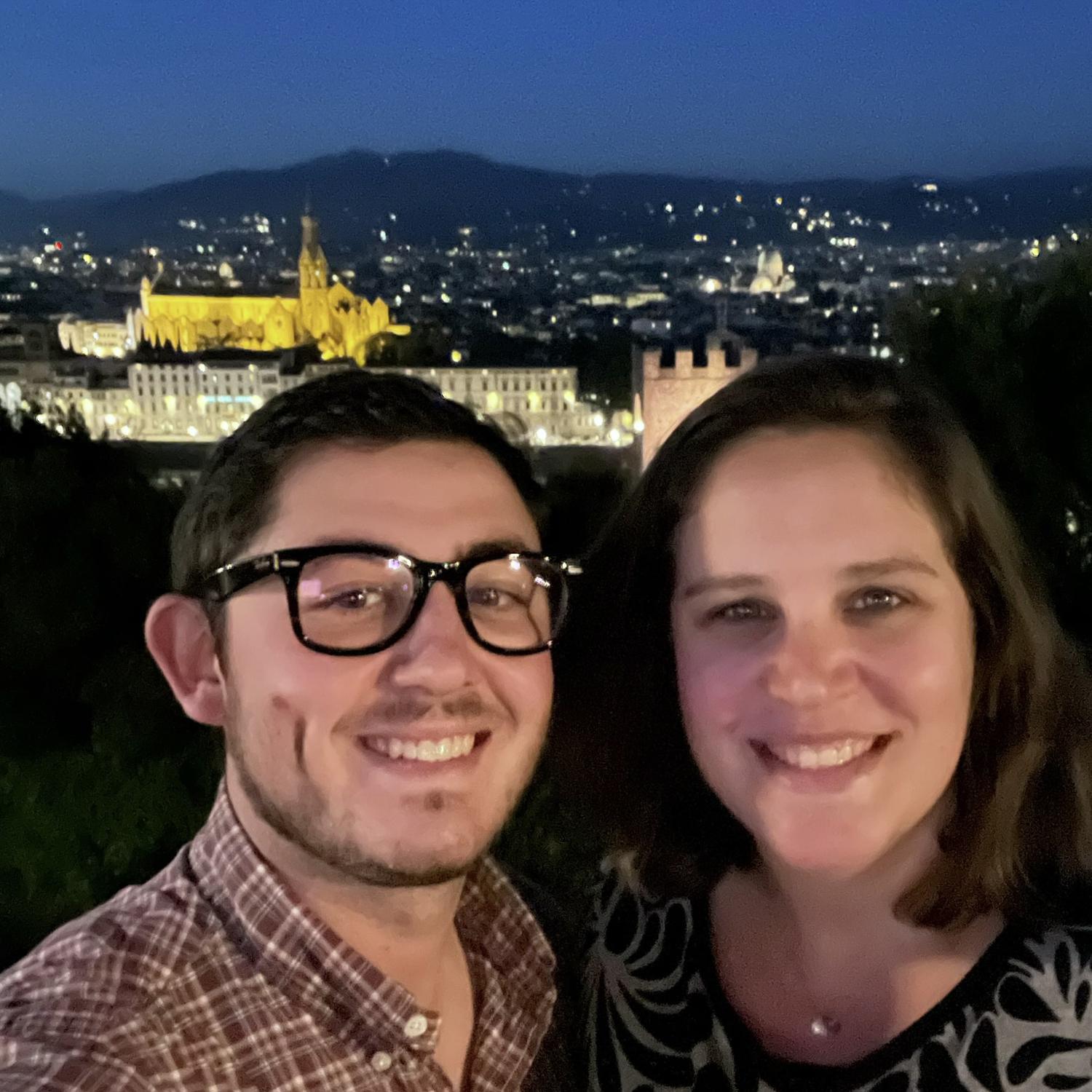 Overlooking the Florence, Italy skyline on the way to an Italian feast - Thanksgiving 2022