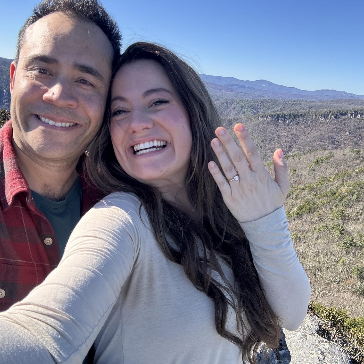 Luke surprised me and proposed in Boone!