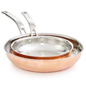 Lagostina - Martellata Tri-Ply Copper 8 & 10 Skillet Set
