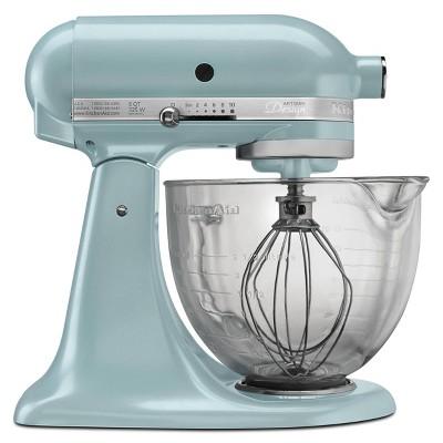 KitchenAid Artisan Design Series 5 Quart Tilt-Head Stand Mixer with Glass Bowl - KSM155GB