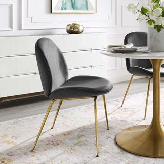Scoop Leg Velvet Dining Chair