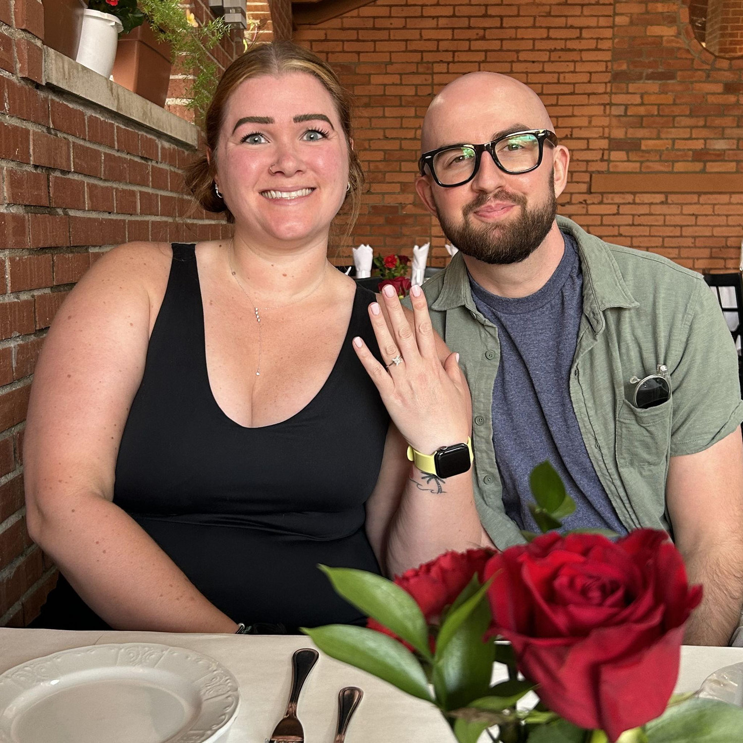 Dinner to celebrate our engagement!