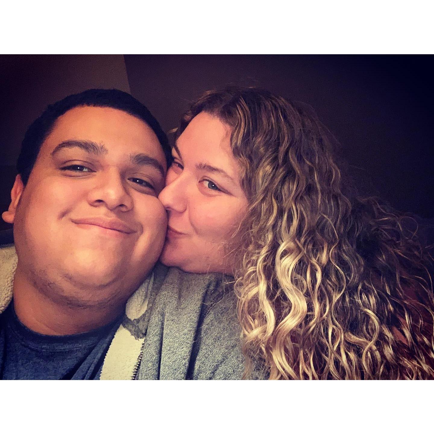 Smooches! We grew more and more inseparable as the time passed...