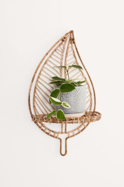 Rattan Leaf Wall Shelf